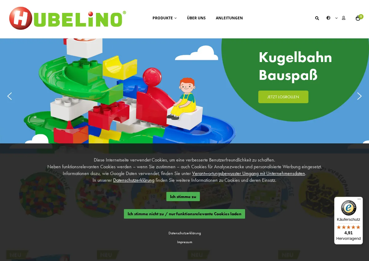 Store homepage