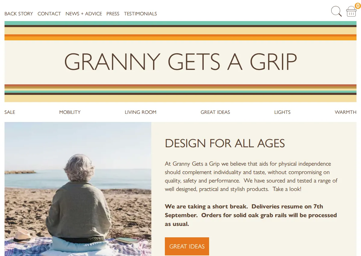 Store homepage