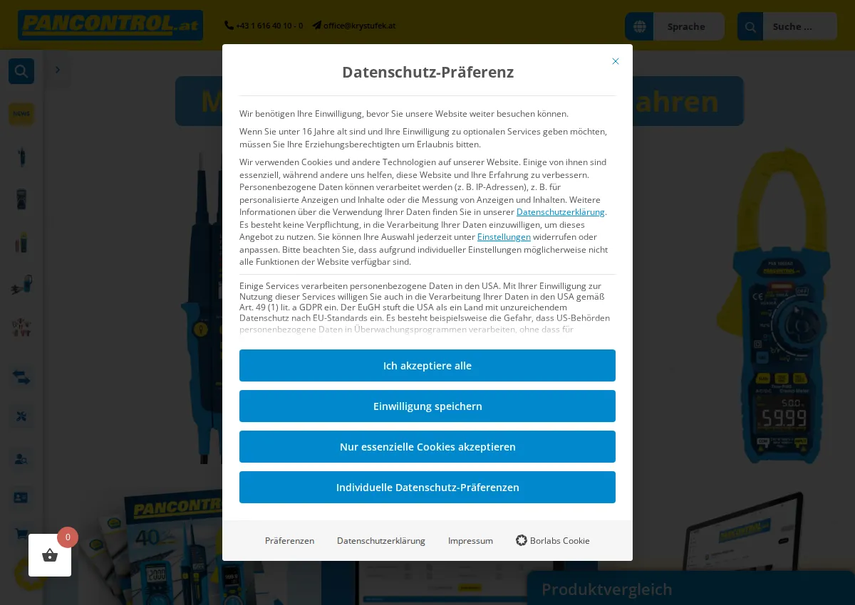 Store homepage