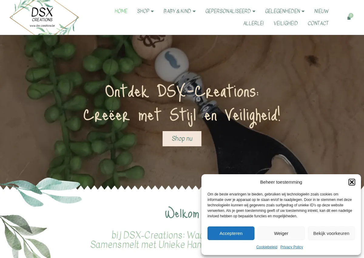 Store homepage