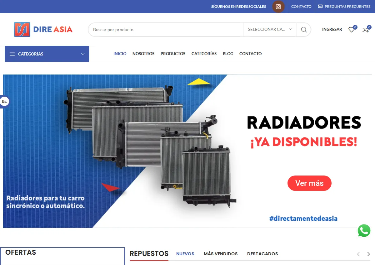 Store homepage