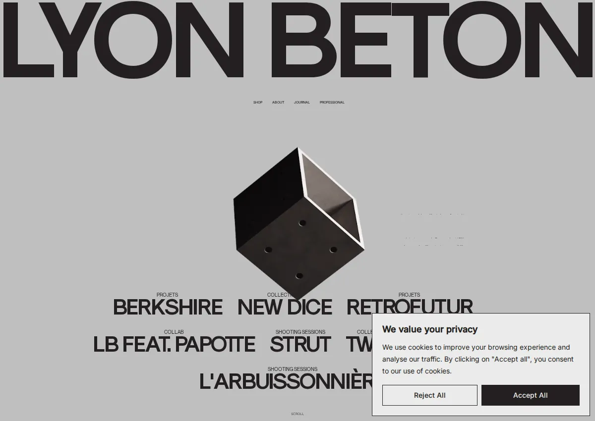 Store homepage