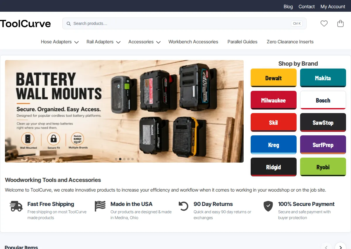 Store homepage