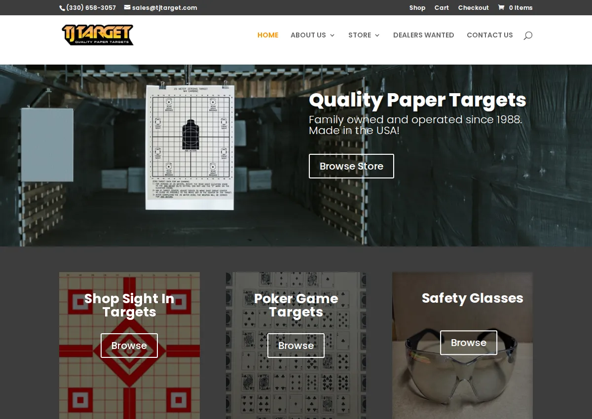 Store homepage
