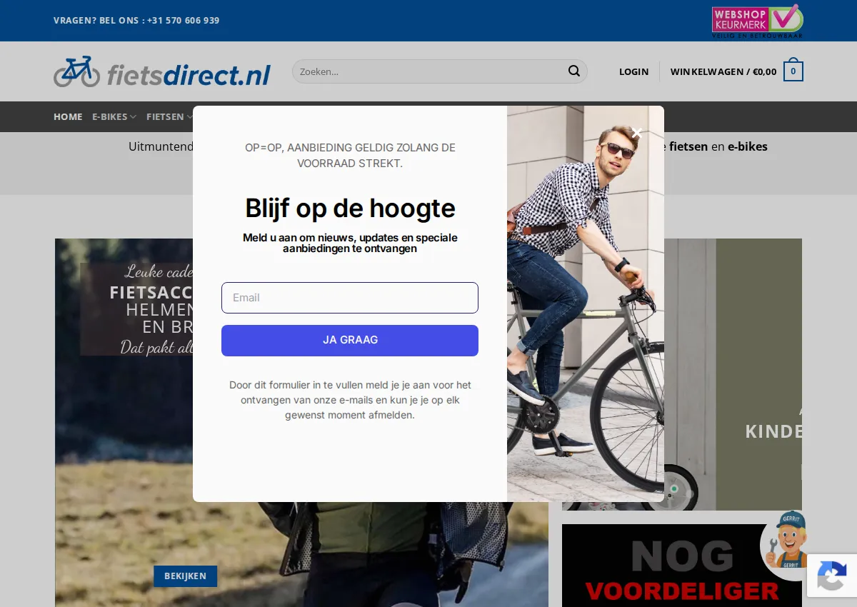Store homepage