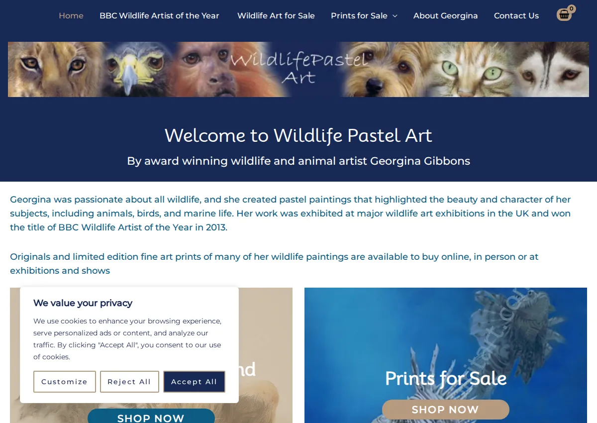 Store homepage