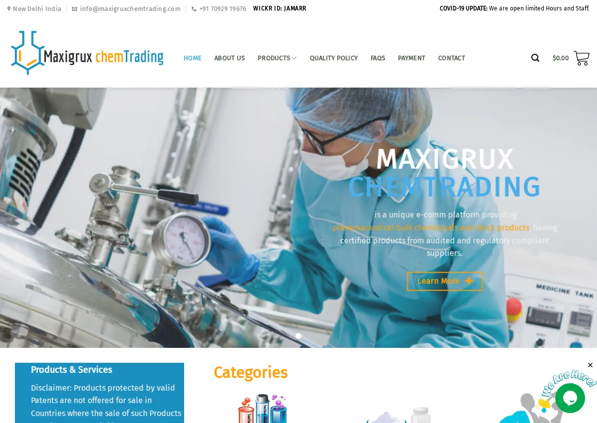 Store homepage