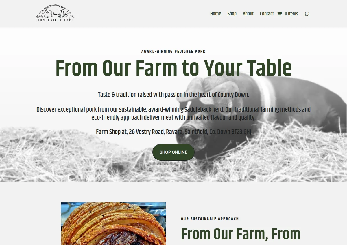 Store homepage
