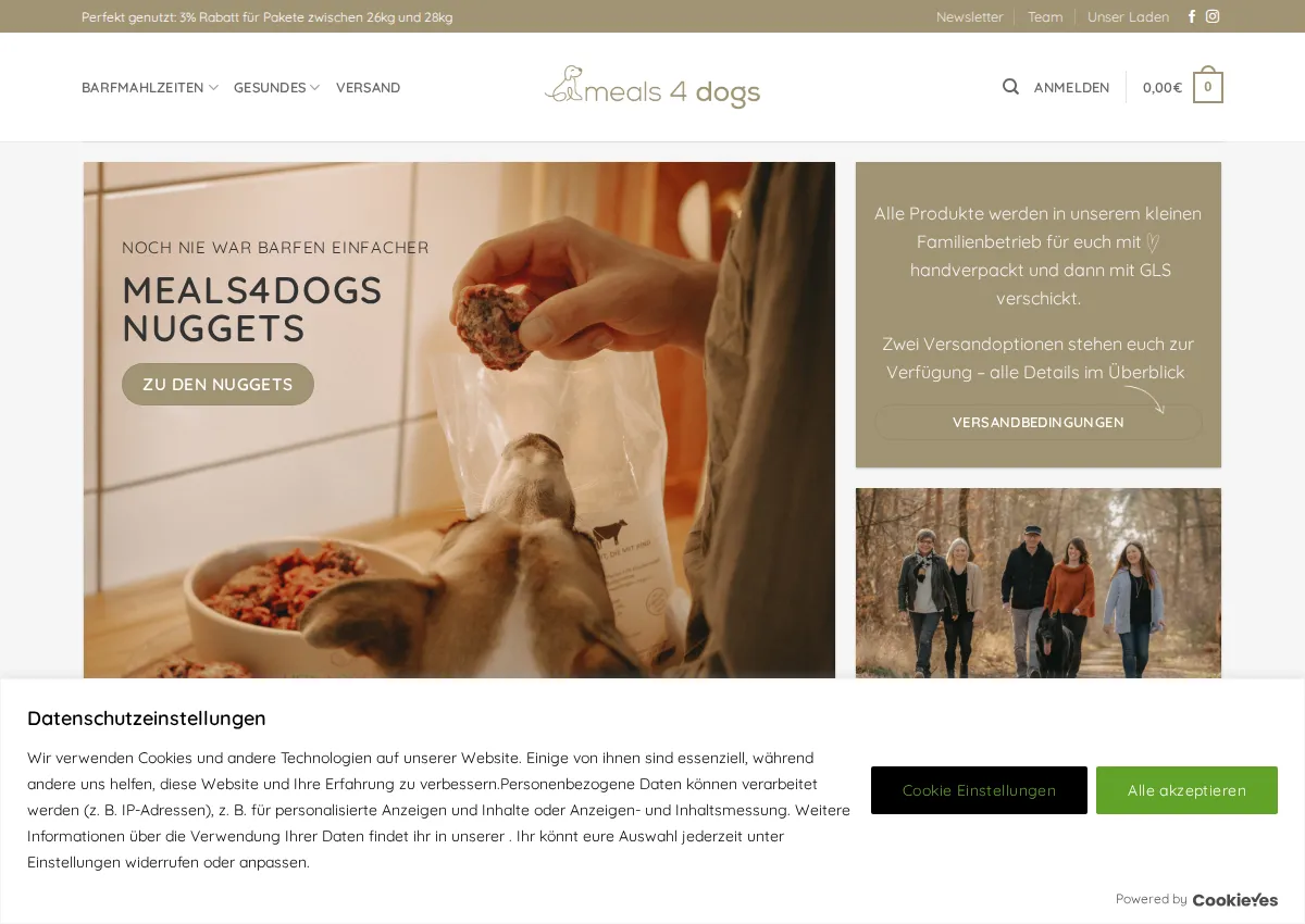 Store homepage