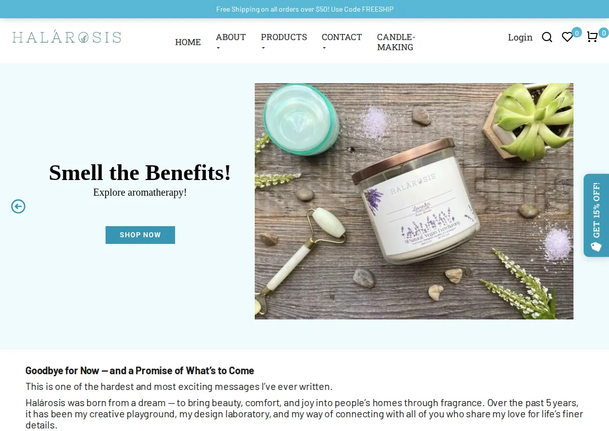 Store homepage