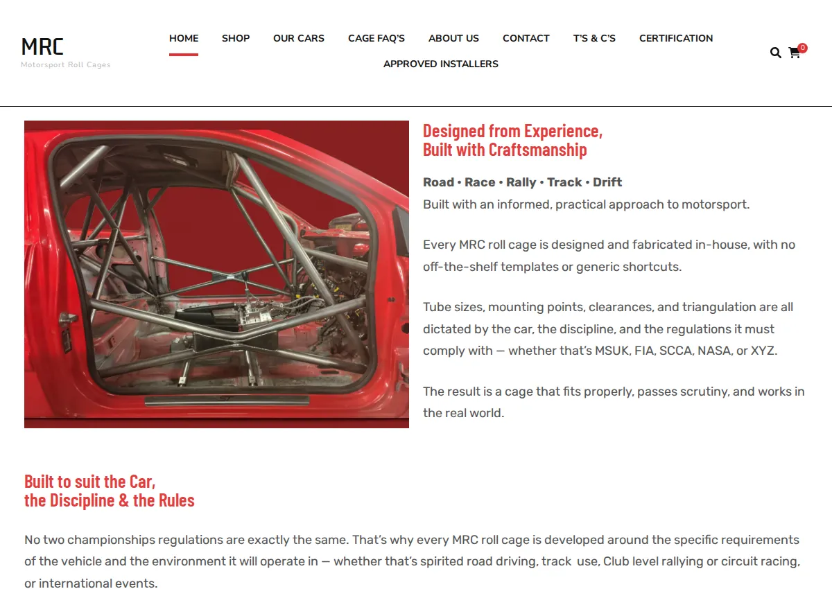 Store homepage
