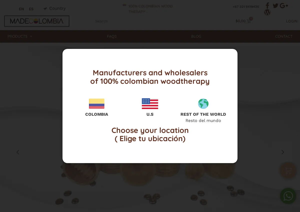 Store homepage