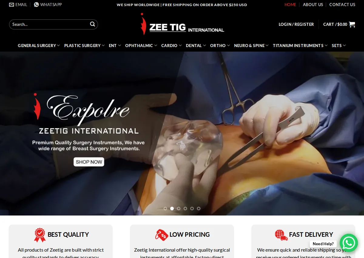 Store homepage
