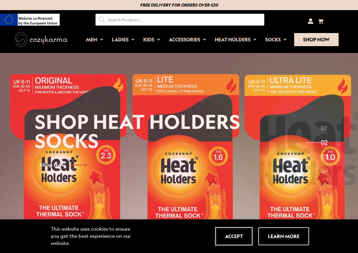 Store homepage