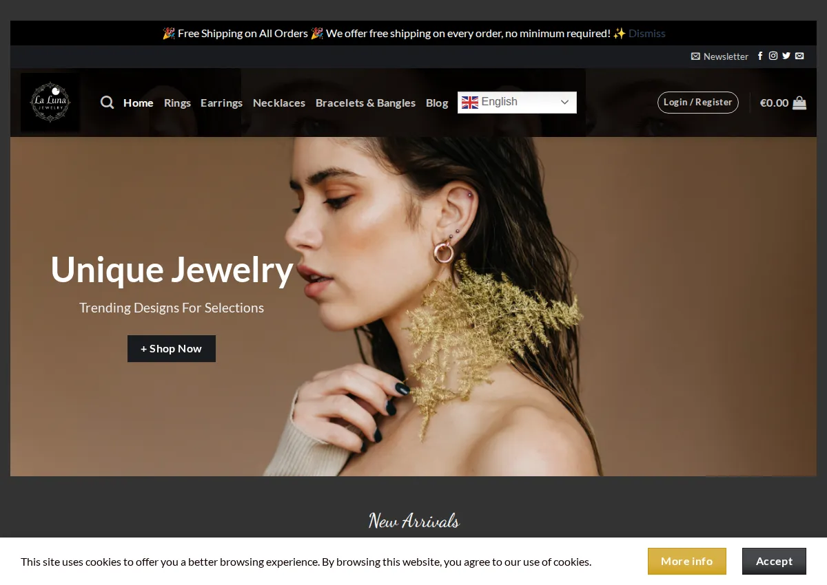 Store homepage