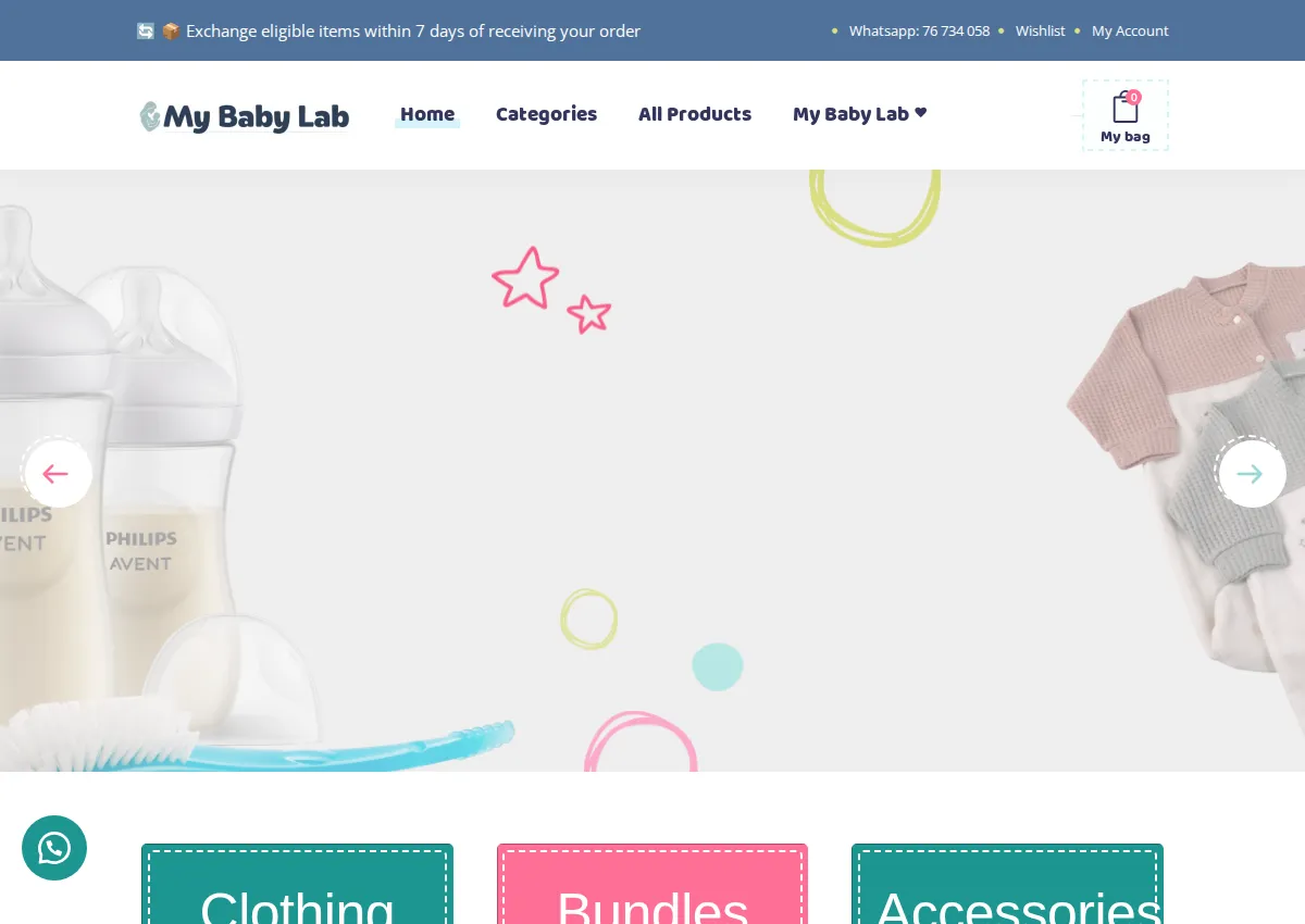 Store homepage