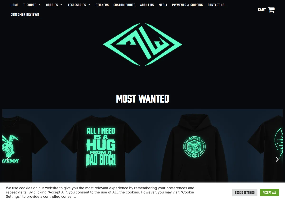 Store homepage