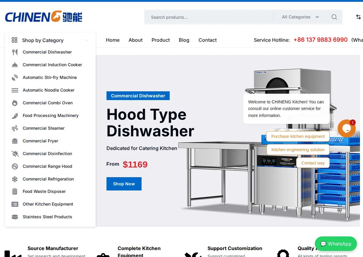 Store homepage