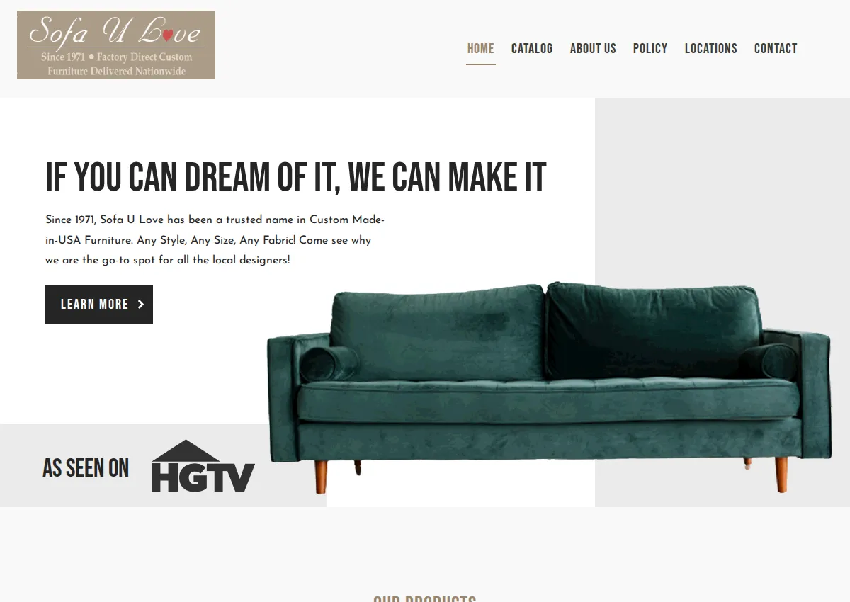Store homepage