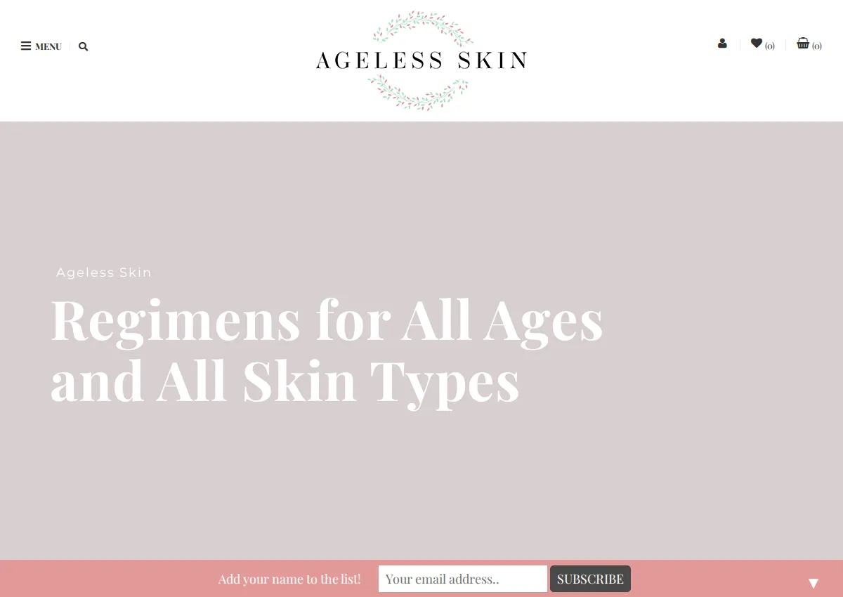 Store homepage