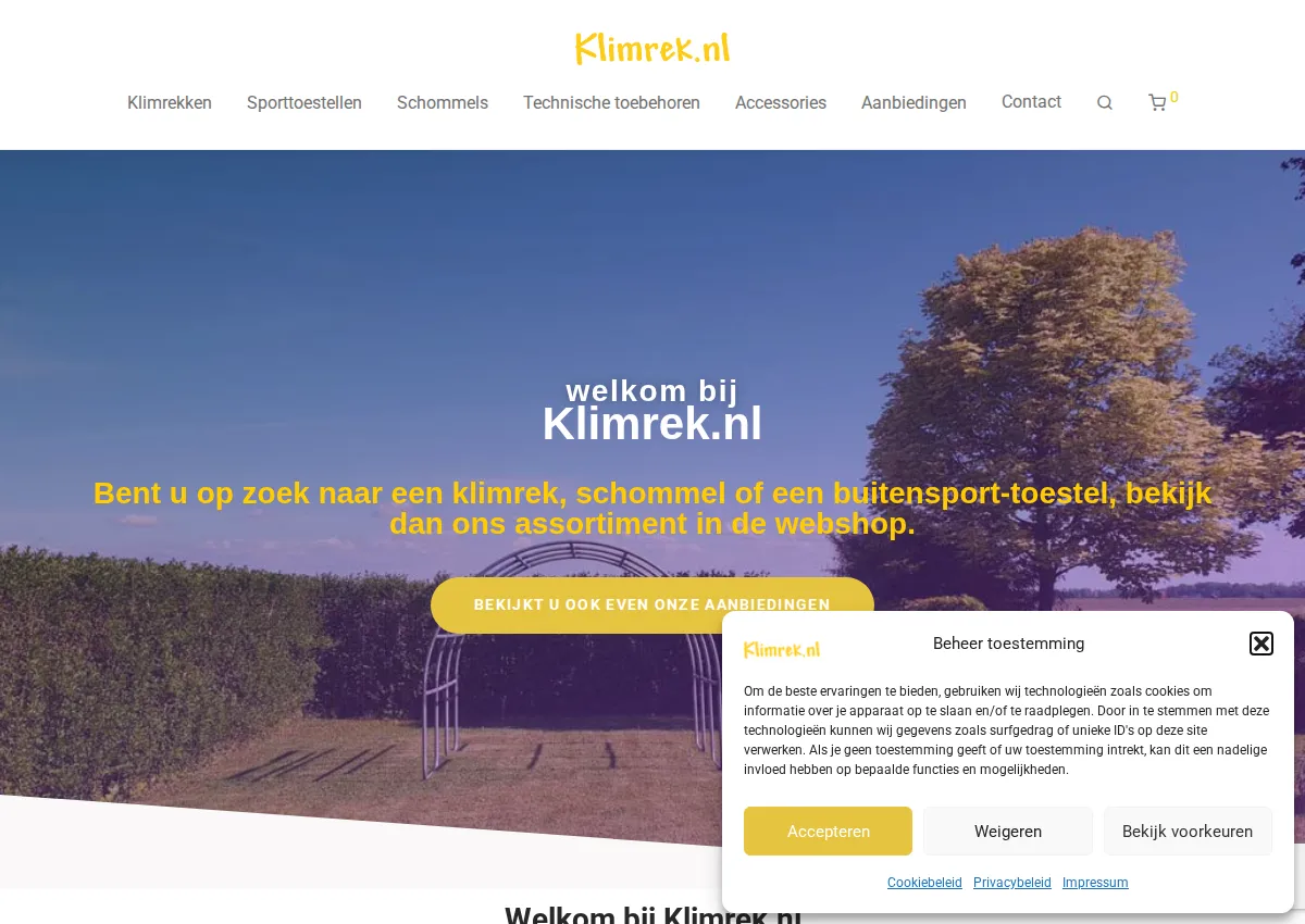 Store homepage