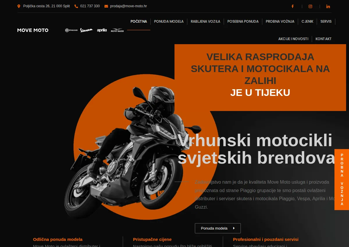 Store homepage
