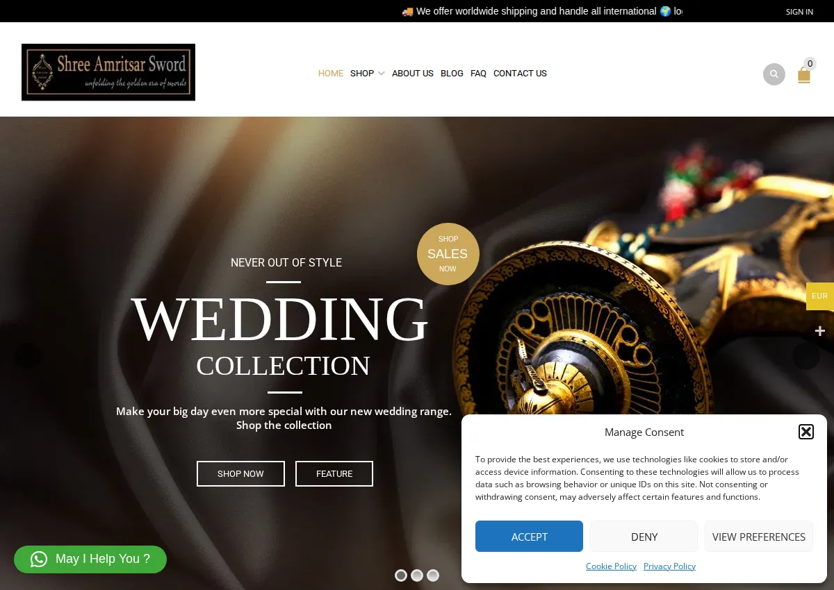 Store homepage