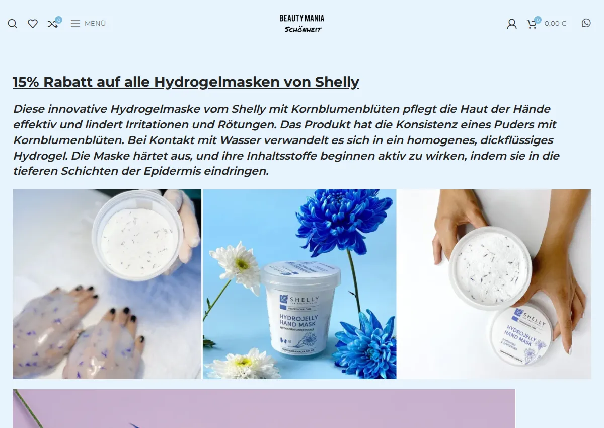 Store homepage
