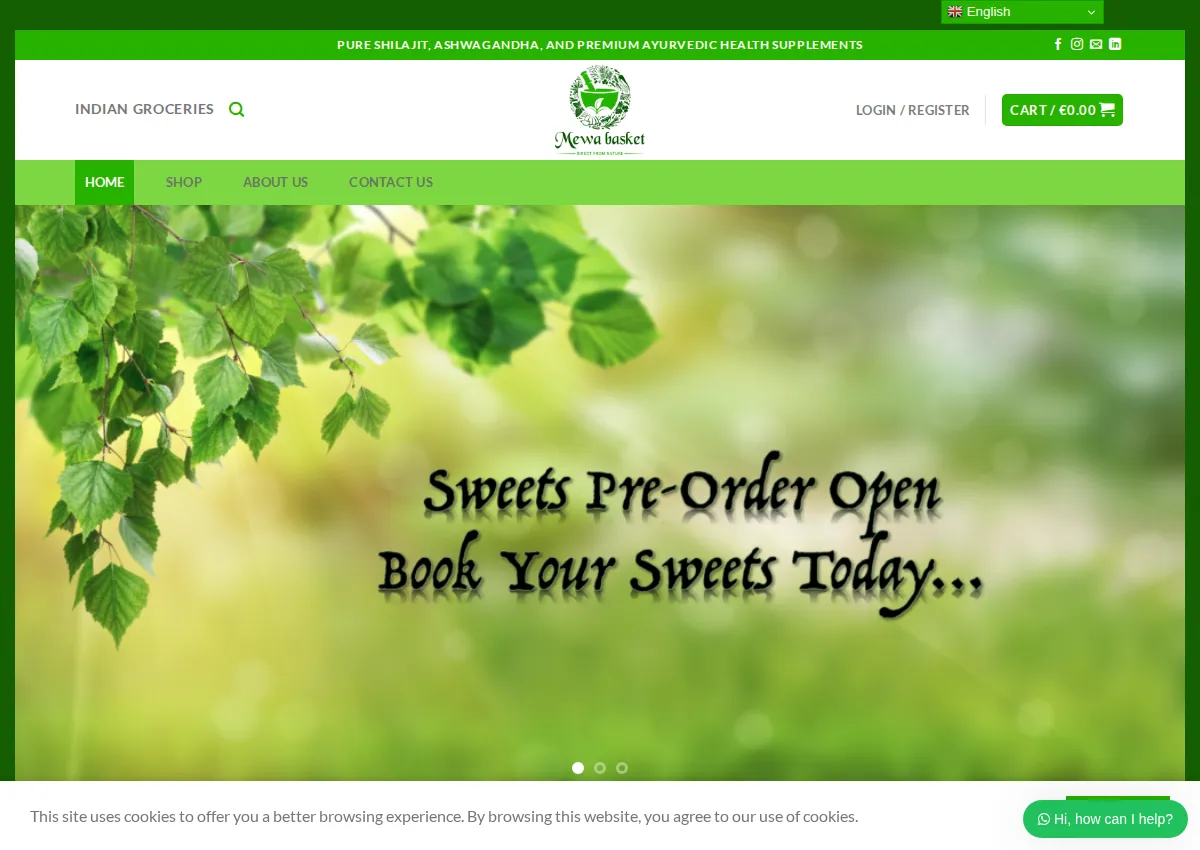 Store homepage