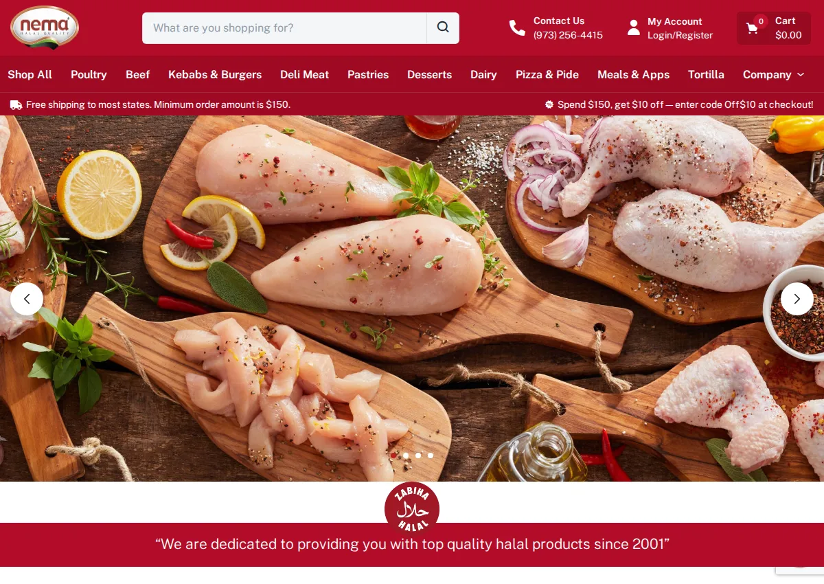 Store homepage