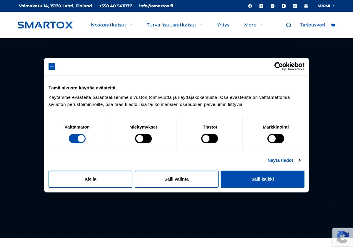 Store homepage