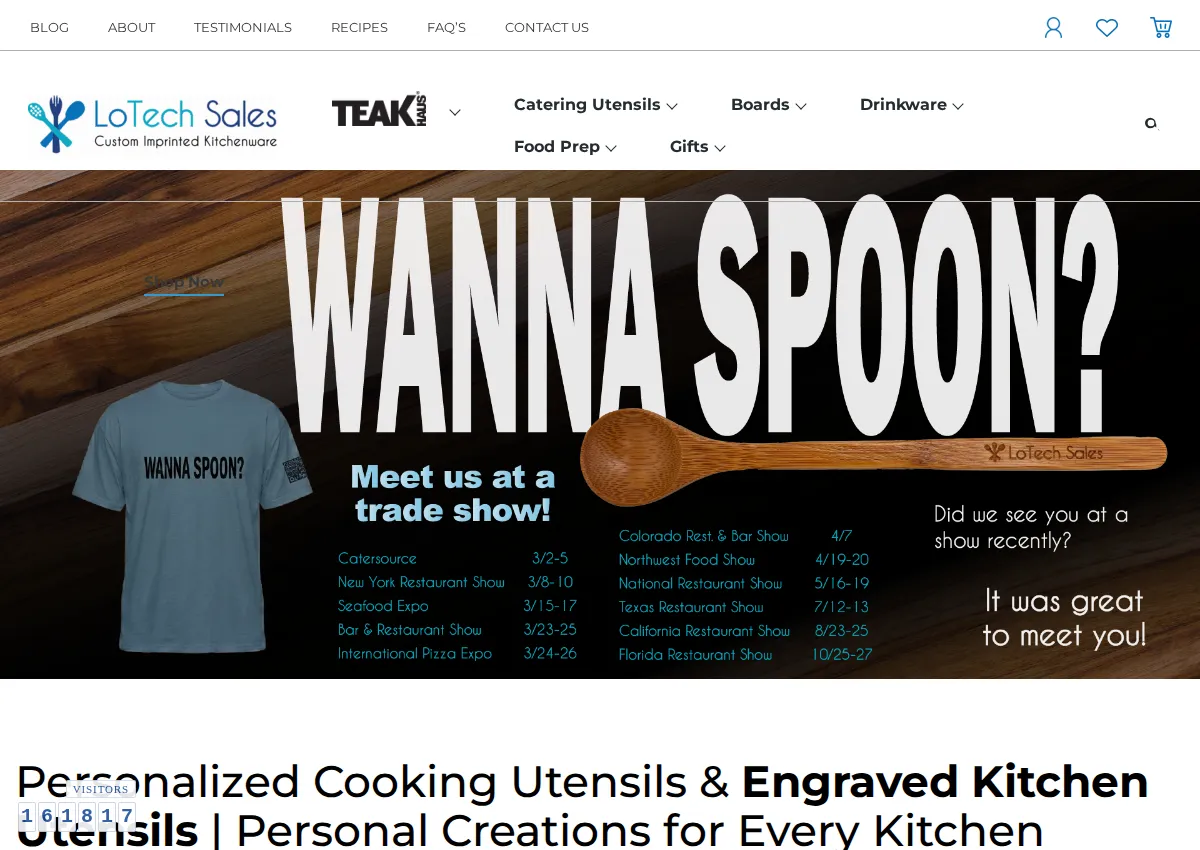 Store homepage