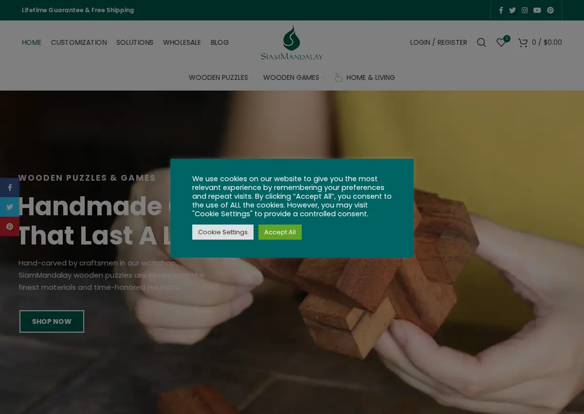 Store homepage