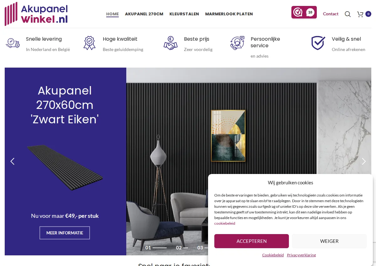 Store homepage
