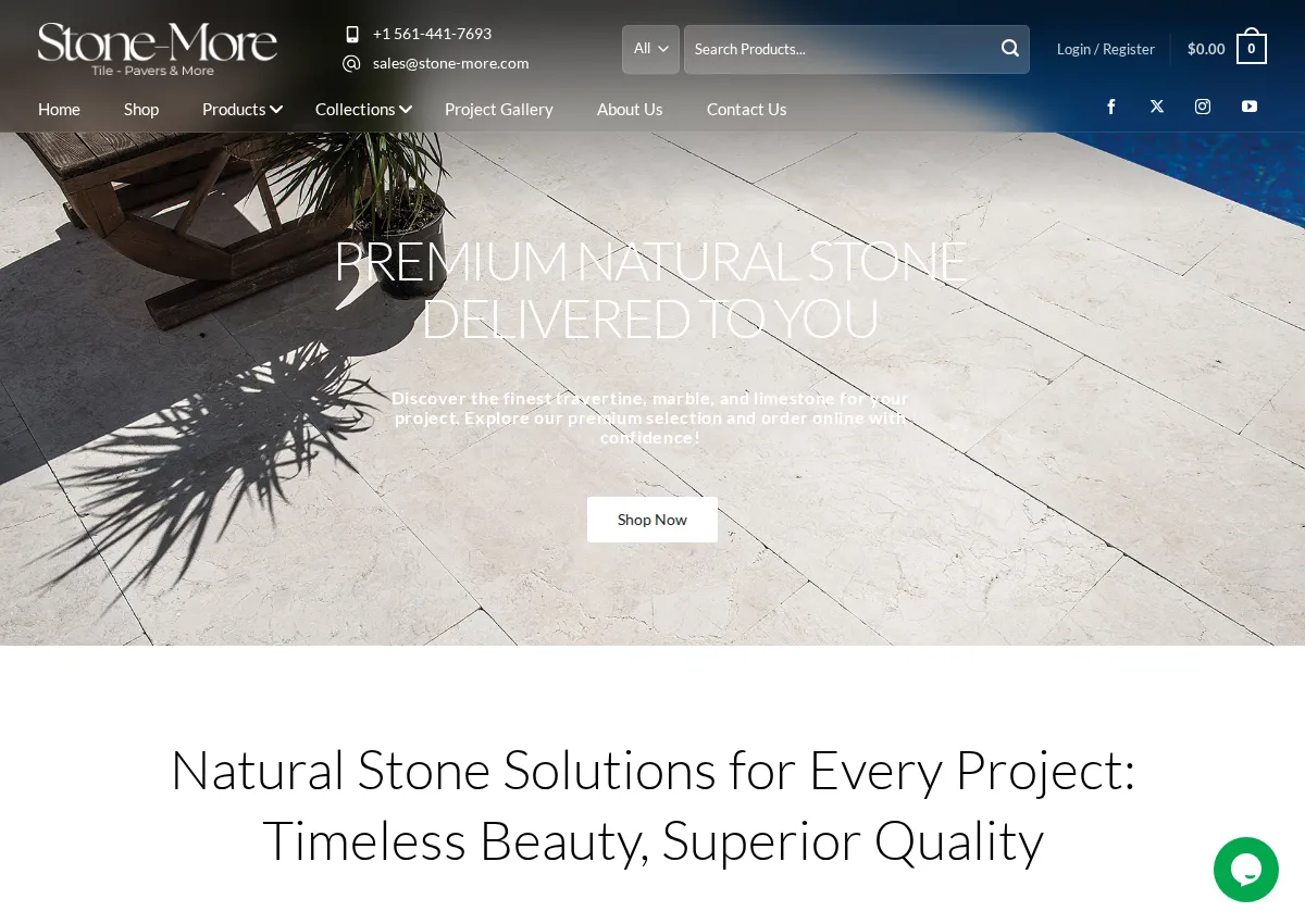 Store homepage