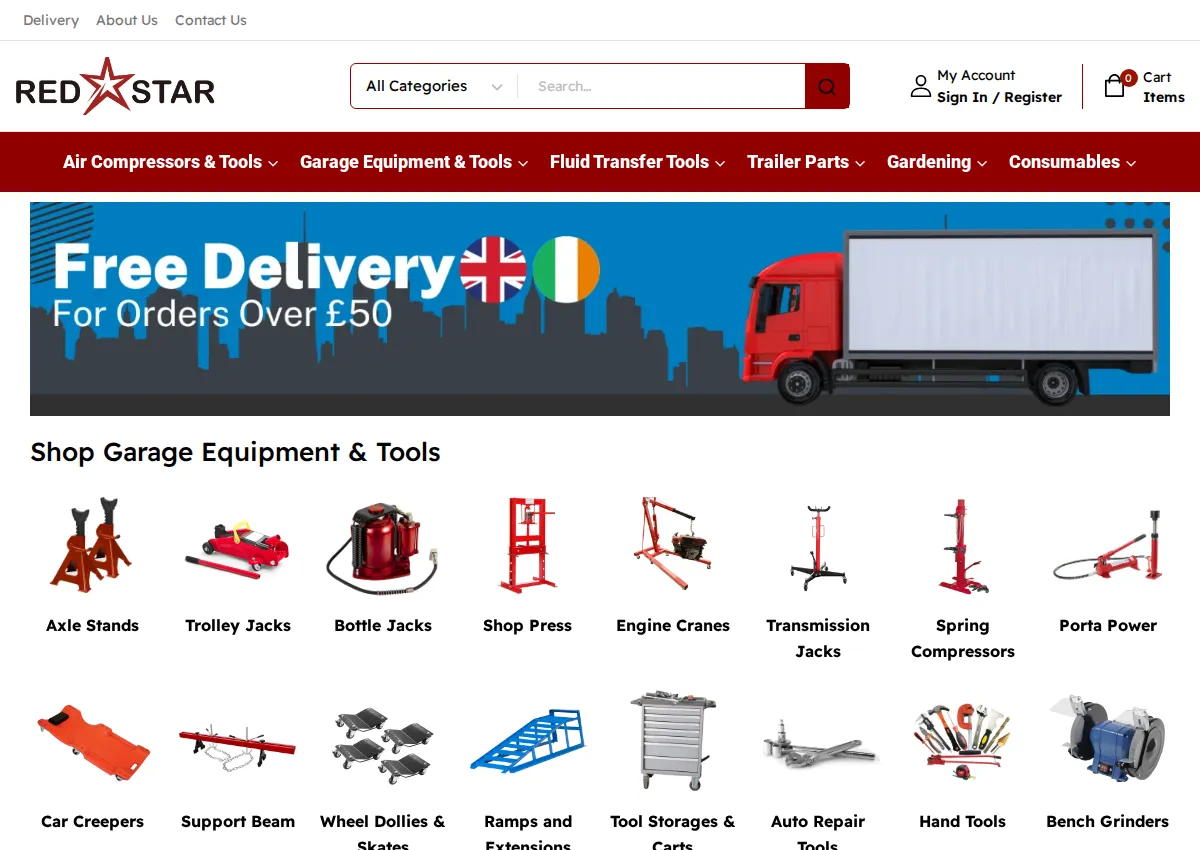 Store homepage
