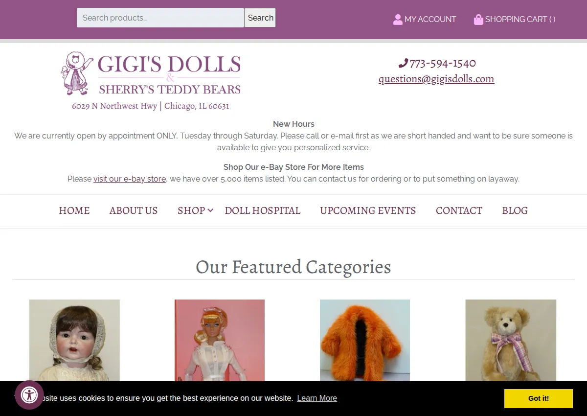 Store homepage