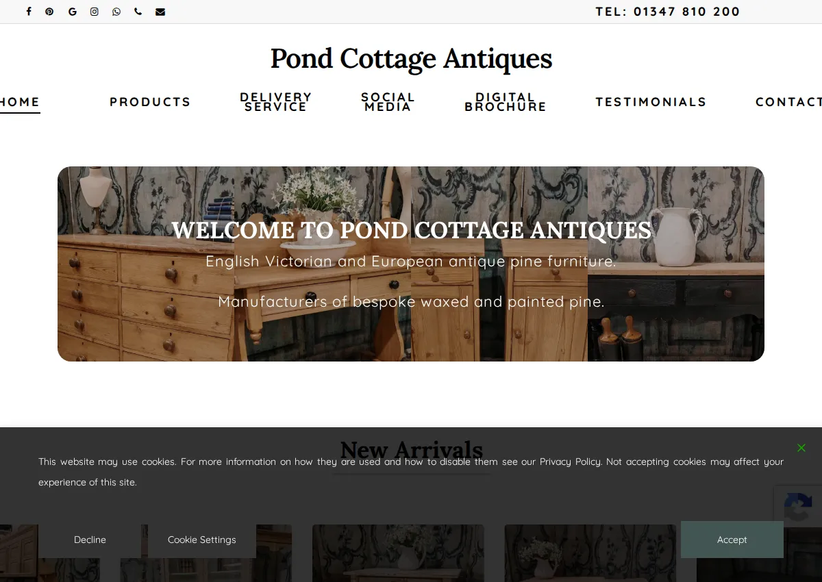 Store homepage