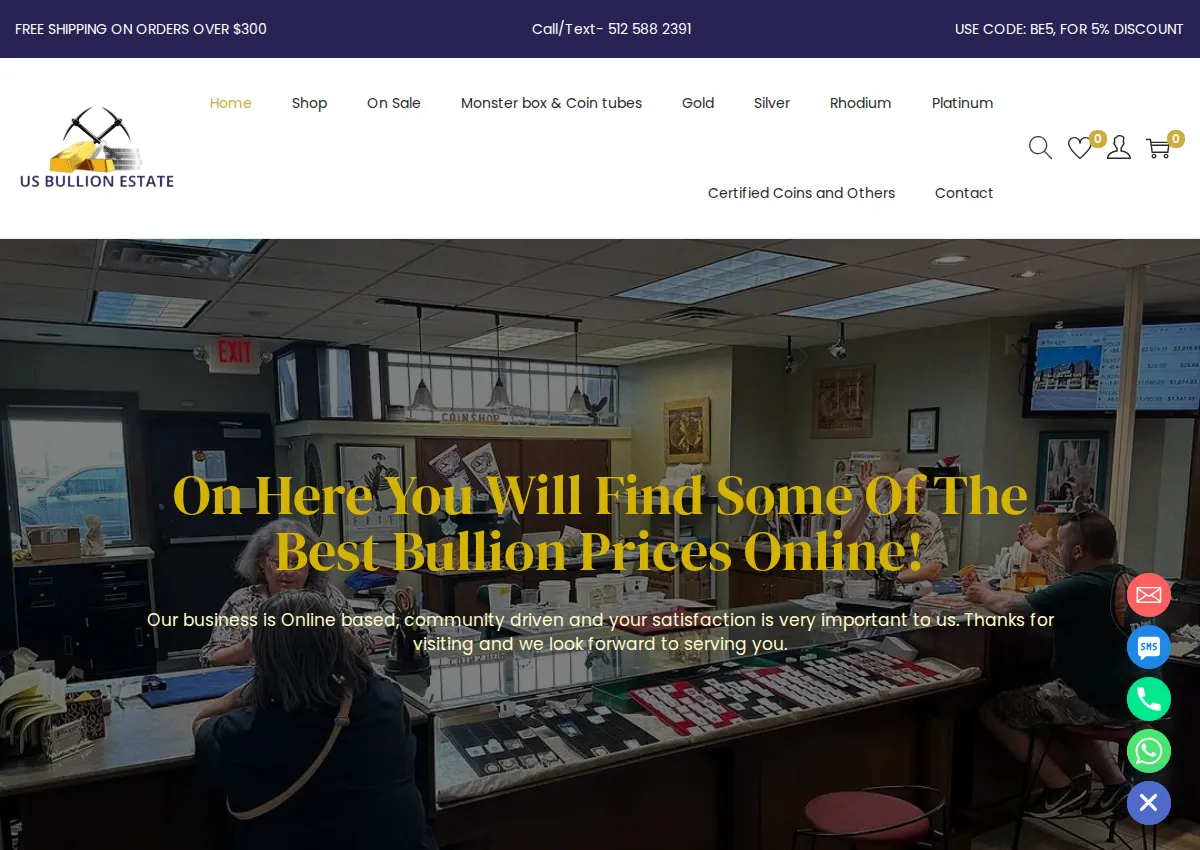 Store homepage