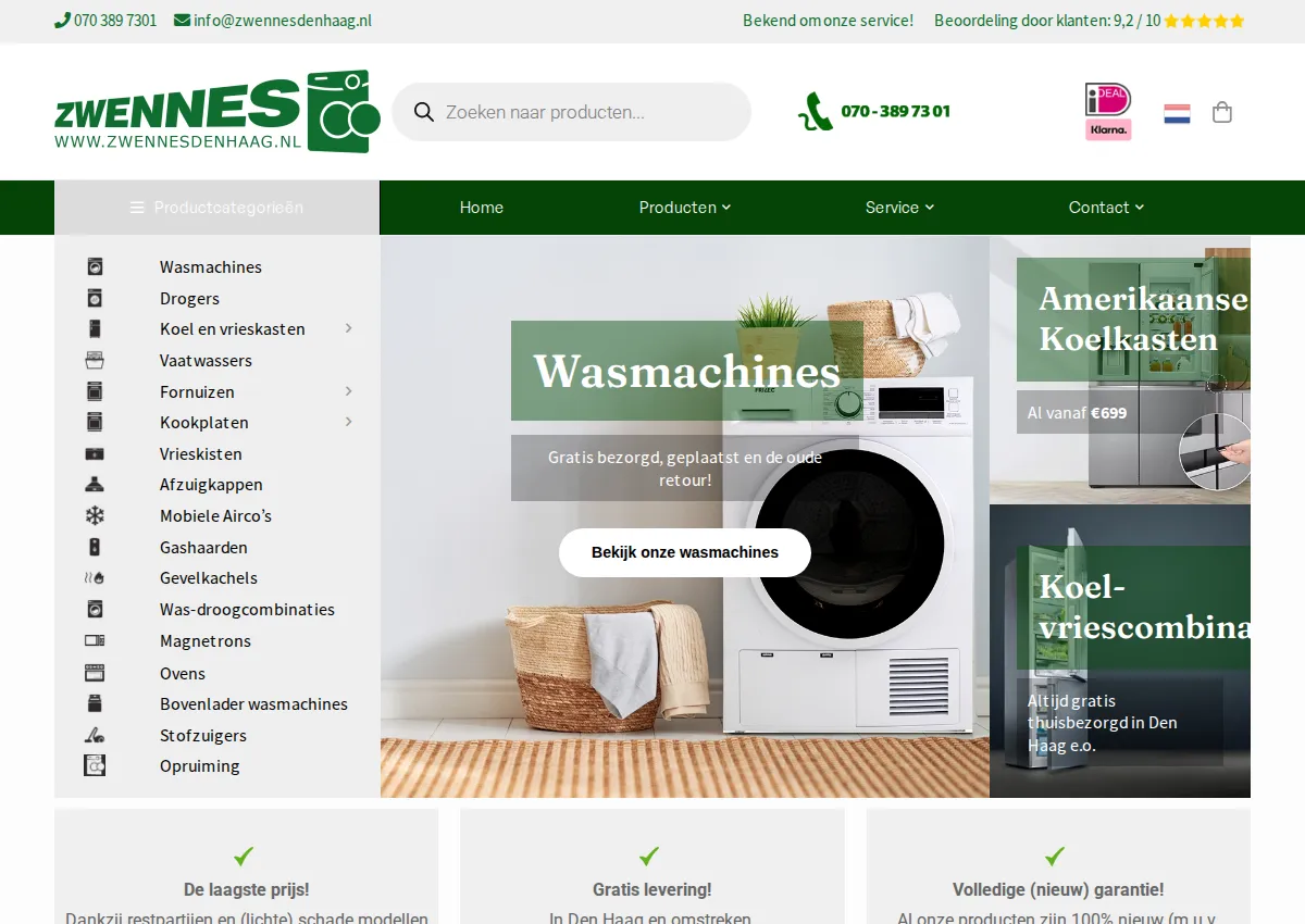 Store homepage