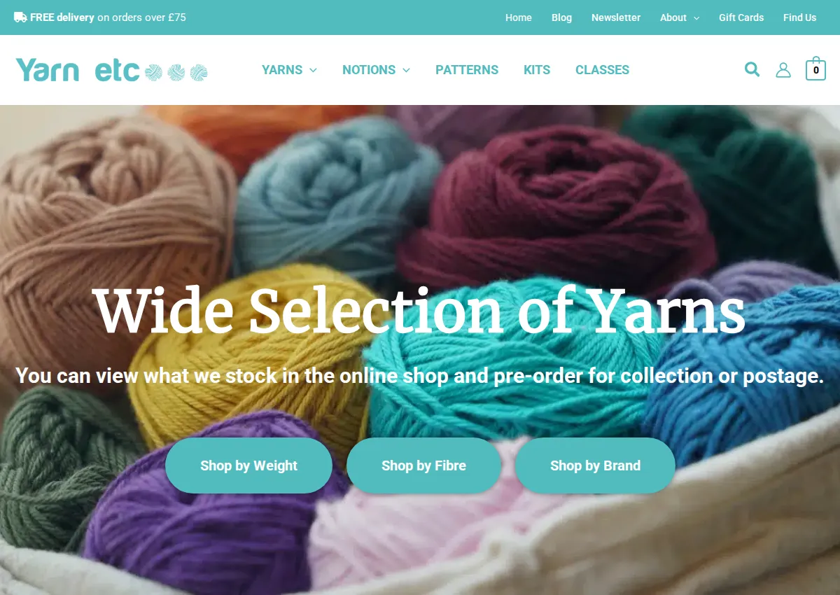 Store homepage