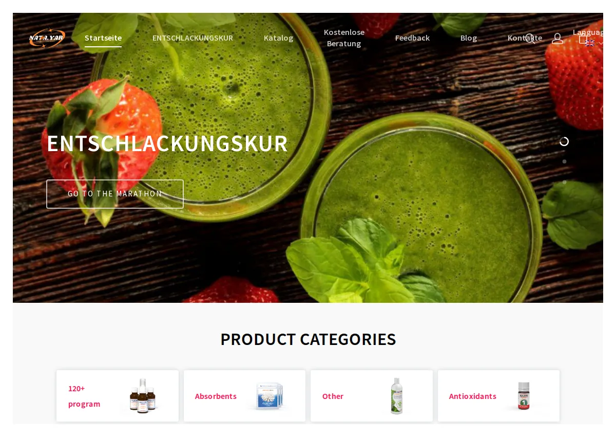 Store homepage