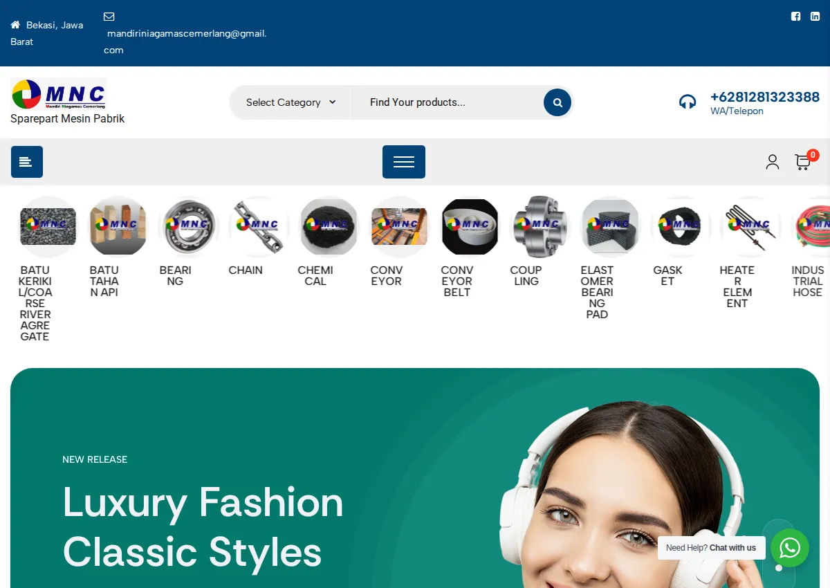 Store homepage