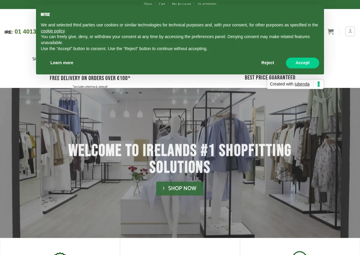 Store homepage