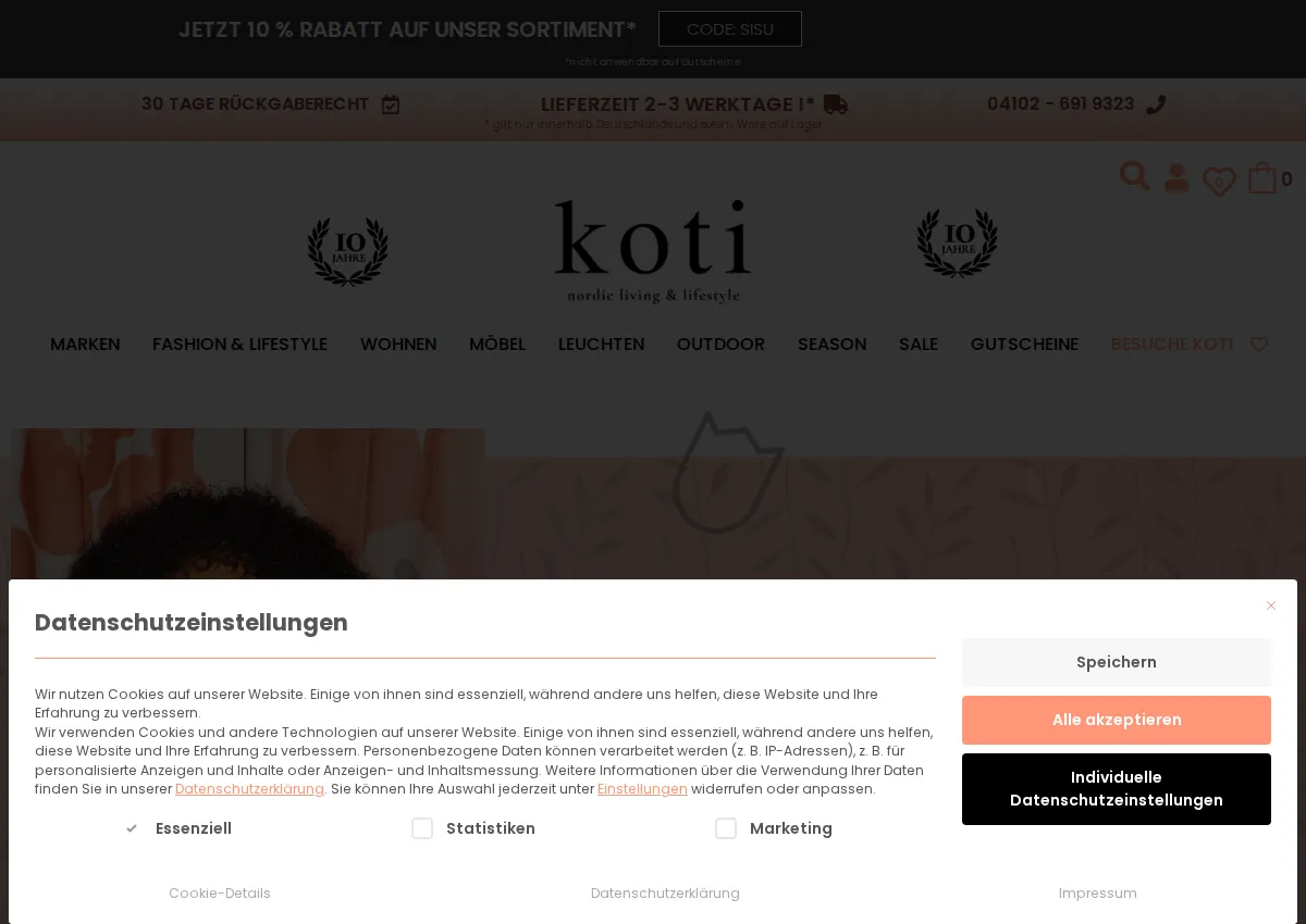 Store homepage