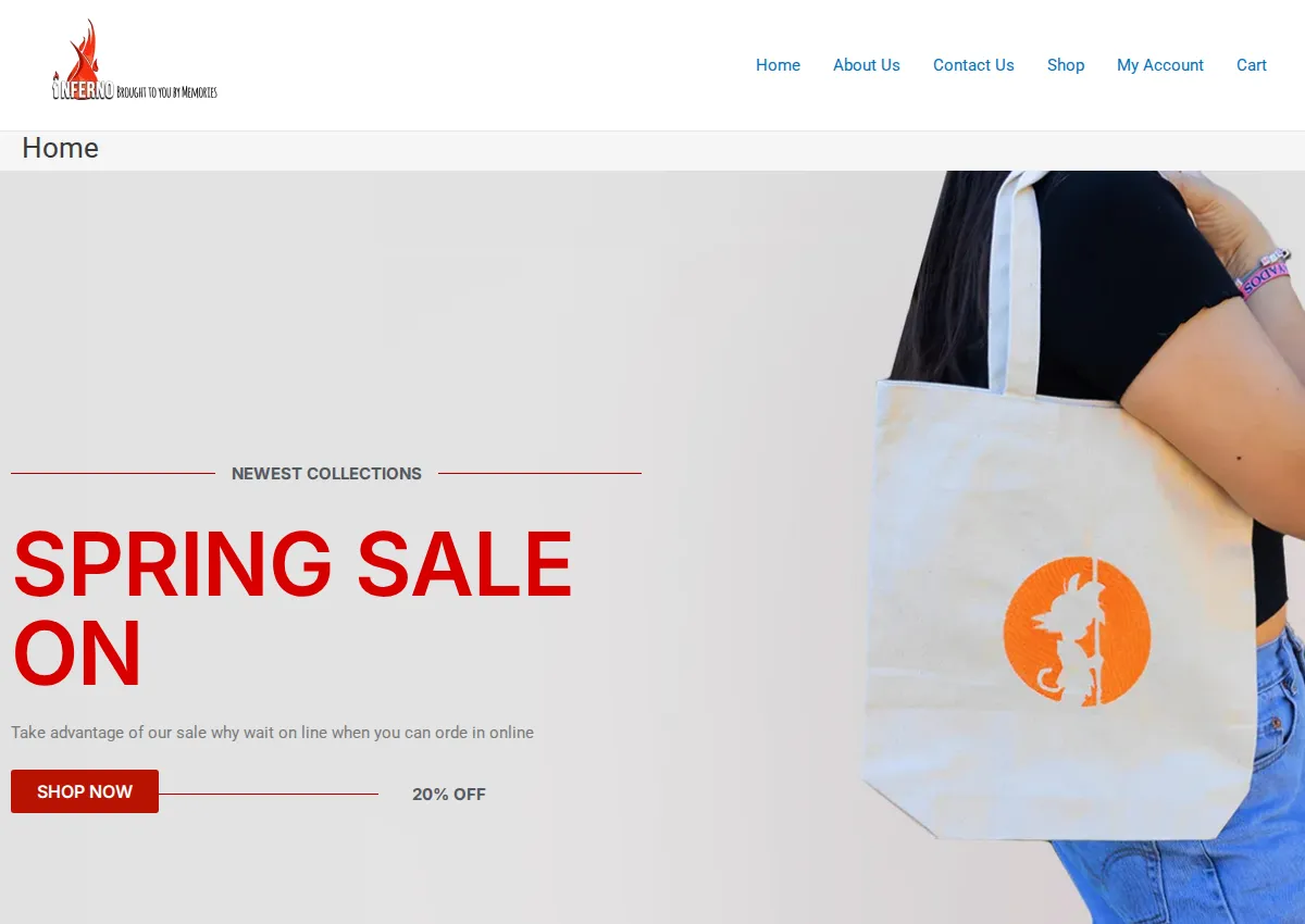Store homepage