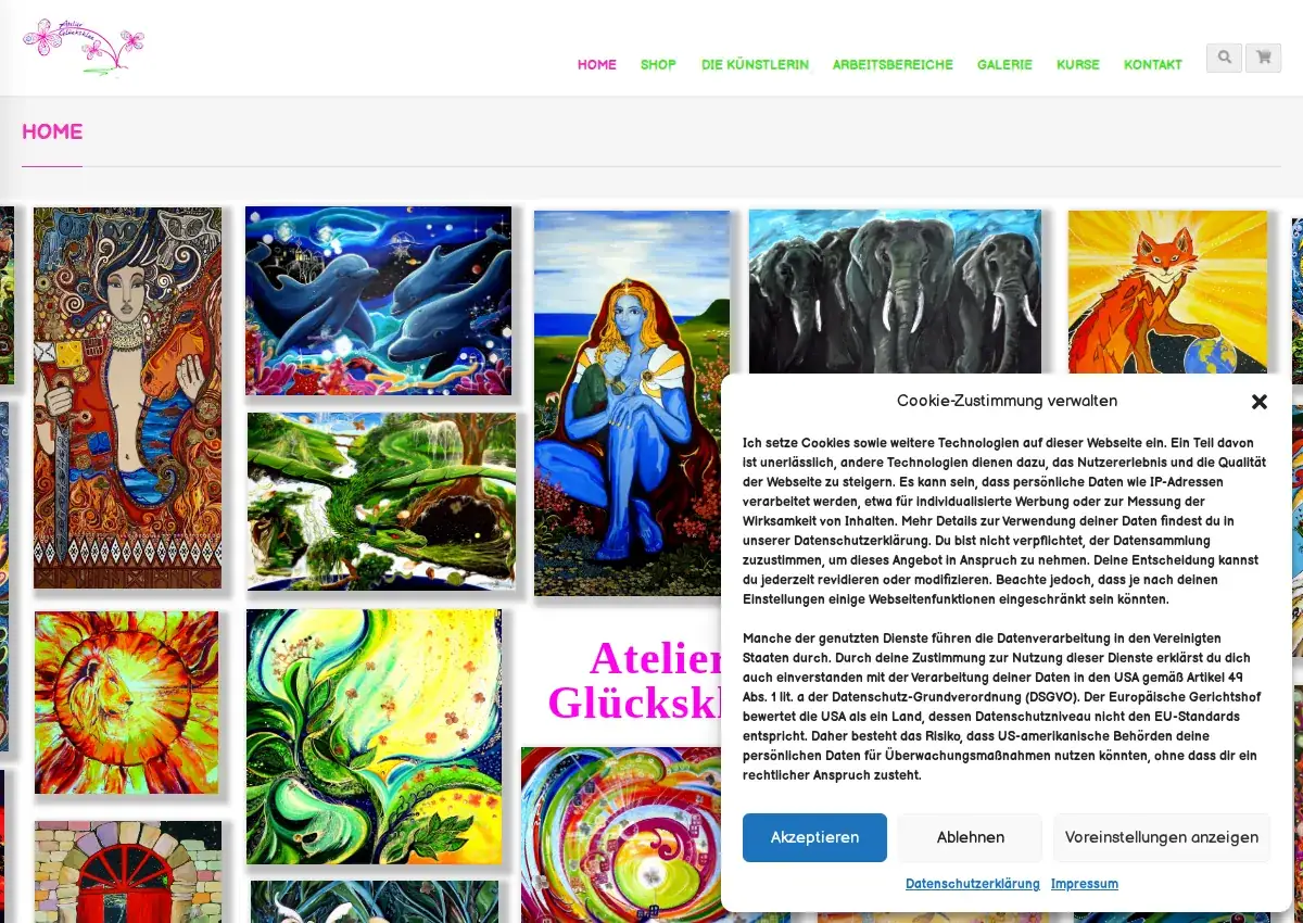 Store homepage