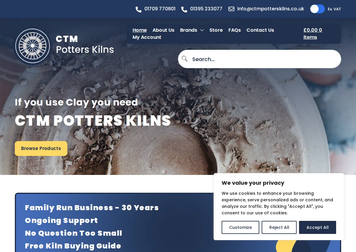 Store homepage