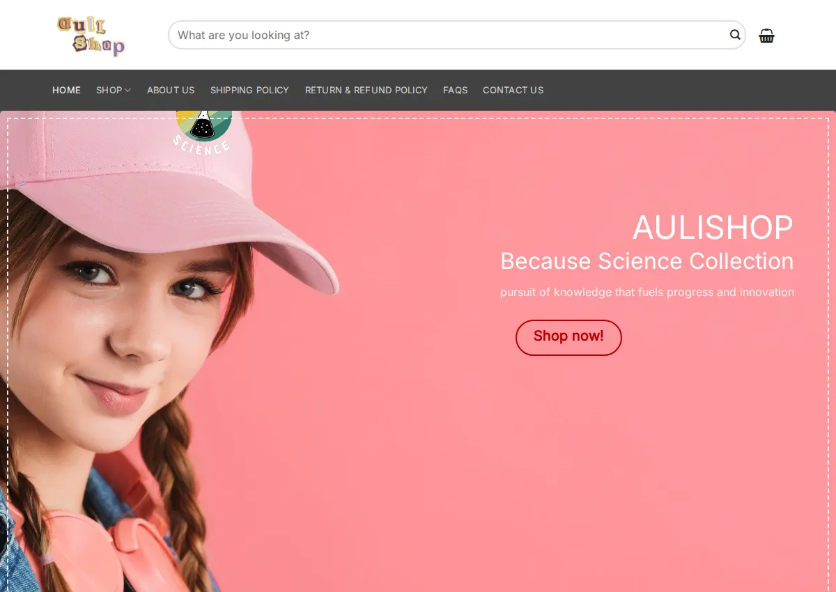 Store homepage