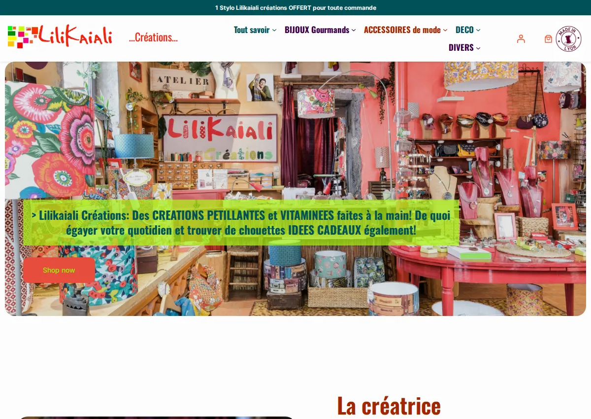 Store homepage